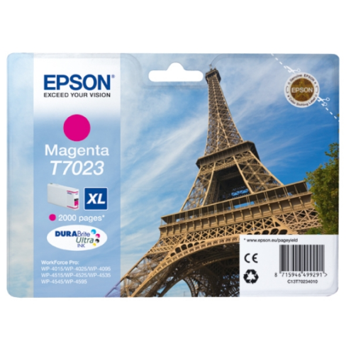 ORIGINAL EPSON T7023 Tintenpatrone magenta XL 2.000 Seiten, 21,30 ml (C 13 T 70234010)
