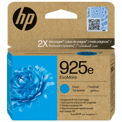 ORIGINAL HP 925E Tintenpatrone cyan EvoMore 800 Seiten (4K0W0PE)