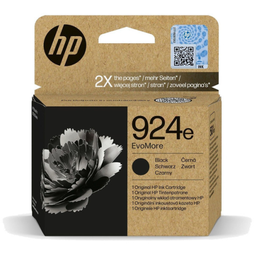 ORIGINAL HP 924E Tintenpatrone schwarz EvoMore 1.000 Seiten (4K0V0NE)