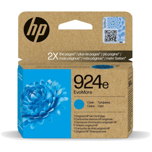 ORIGINAL HP 924E Tintenpatrone cyan EvoMore 800 Seiten (4K0U7NE)