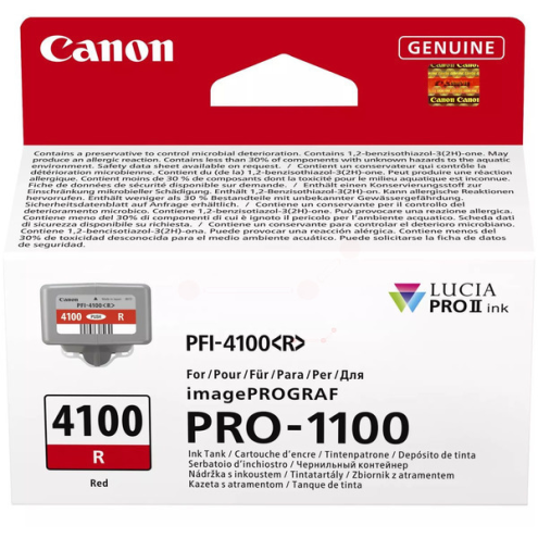 ORIGINAL CANON PFI4100R Tintenpatrone rot 80,00 ml (6785 C 001)