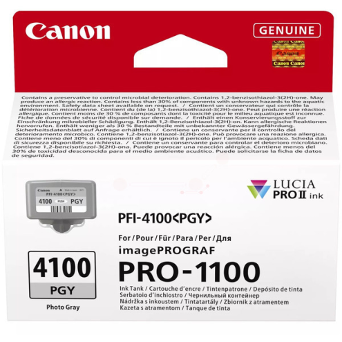 ORIGINAL CANON PFI4100PGY Tintenpatrone fotograu 80,00 ml (6784 C 001)