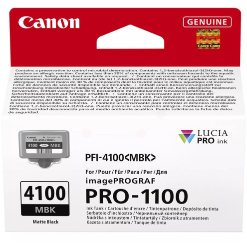 ORIGINAL CANON PFI4100MBK Tintenpatrone schwarz matt 80,00 ml (6776 C 001)