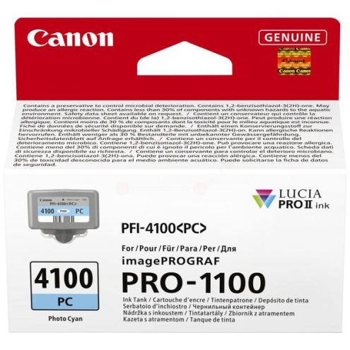 ORIGINAL CANON PFI4100PC Tintenpatrone cyan hell 80,00 ml (6781 C 001)