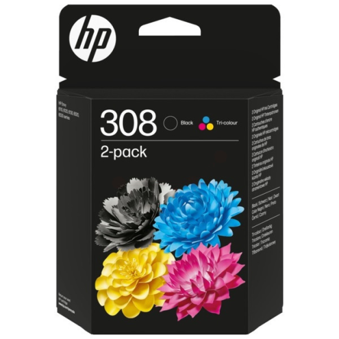 ORIGINAL HP 308 Druckkopfpatrone Multipack schwarz + color Blister VE=2 (6L6S6UE#301)