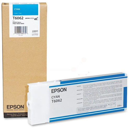ORIGINAL EPSON T6062 Tintenpatrone cyan 220,00 ml (C 13 T 606200)