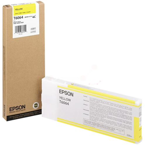 ORIGINAL EPSON T6064 Tintenpatrone gelb 220,00 ml (C 13 T 606400)