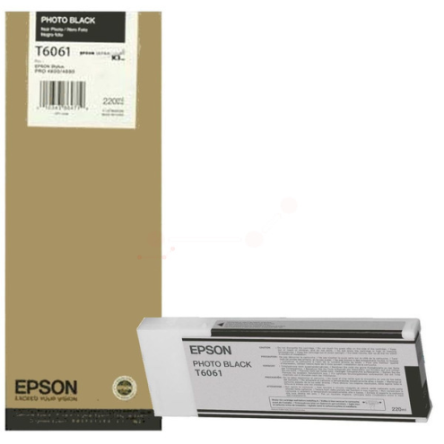 ORIGINAL EPSON T6061 Tintenpatrone schwarz Foto 220,00 ml (C 13 T 606100)