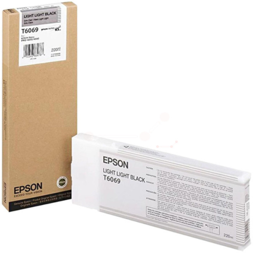 ORIGINAL EPSON T6069 Tintenpatrone schwarz hell hell 220,00 ml (C 13 T 606900)