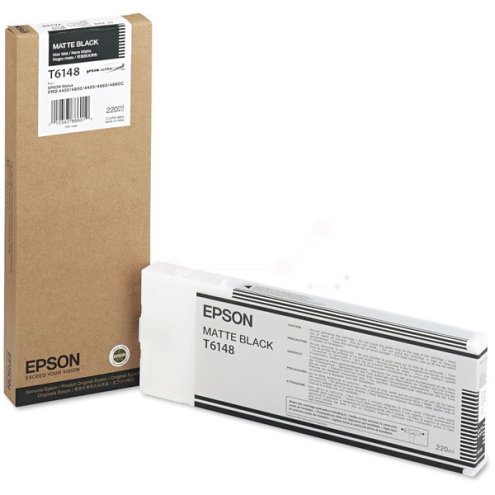 ORIGINAL EPSON T6148 Tintenpatrone schwarz matt 220,00 ml (C 13 T 61480N)