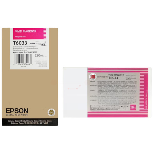 ORIGINAL EPSON T6033 Tintenpatrone magenta 220,00 ml (C 13 T 603300)