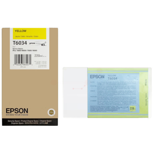 ORIGINAL EPSON T6034 Tintenpatrone gelb 220,00 ml (C 13 T 603400)