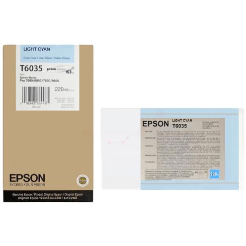ORIGINAL EPSON T6035 Tintenpatrone cyan hell 220,00 ml (C 13 T 603500)