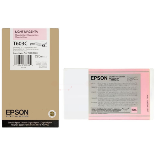 ORIGINAL EPSON T603C Tintenpatrone magenta hell 220,00 ml (C 13 T 603C00)