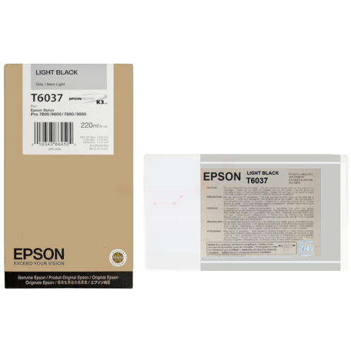ORIGINAL EPSON T6037 Tintenpatrone schwarz hell 220,00 ml (C 13 T 603700)