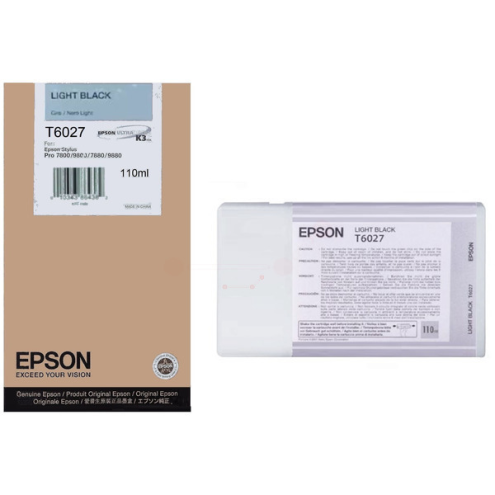 ORIGINAL EPSON T6027 Tintenpatrone schwarz hell 110,00 ml (C 13 T 602700)