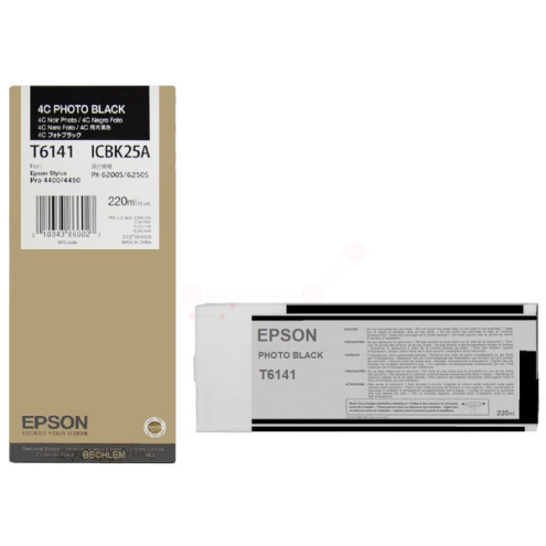 ORIGINAL EPSON T6141 Tintenpatrone schwarz matt 220,00 ml (C 13 T 614100)
