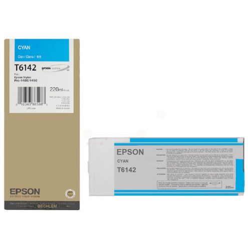 ORIGINAL EPSON T6142 Tintenpatrone cyan 220,00 ml (C 13 T 614200)