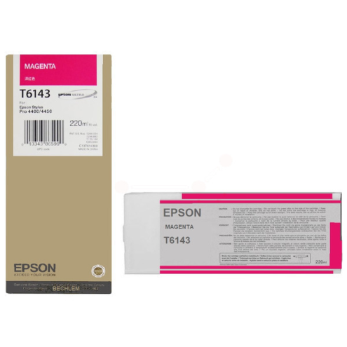 ORIGINAL EPSON T6143 Tintenpatrone magenta 220,00 ml (C 13 T 614300)