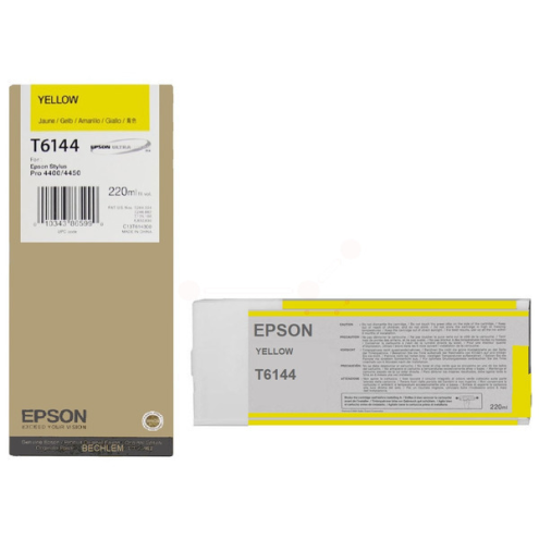 ORIGINAL EPSON T6144 Tintenpatrone gelb 220,00 ml (C 13 T 614400)