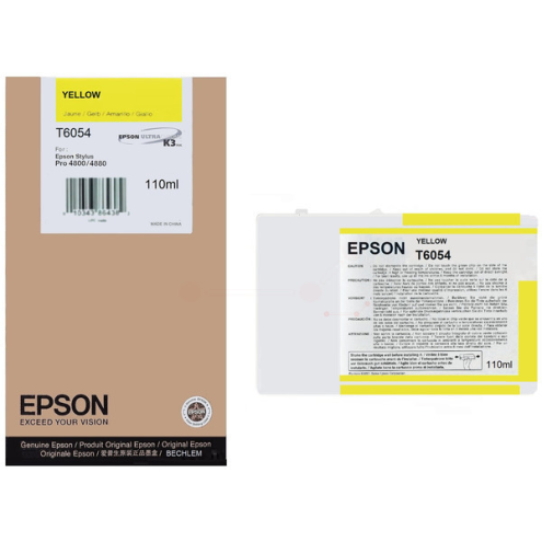 ORIGINAL EPSON T6054 Tintenpatrone gelb 110,00 ml (C 13 T 605400)