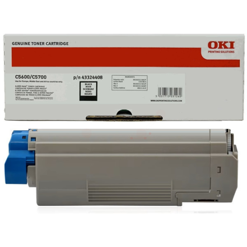 ORIGINAL OKI 43324408 Toner schwarz 6.000 Seiten/5%