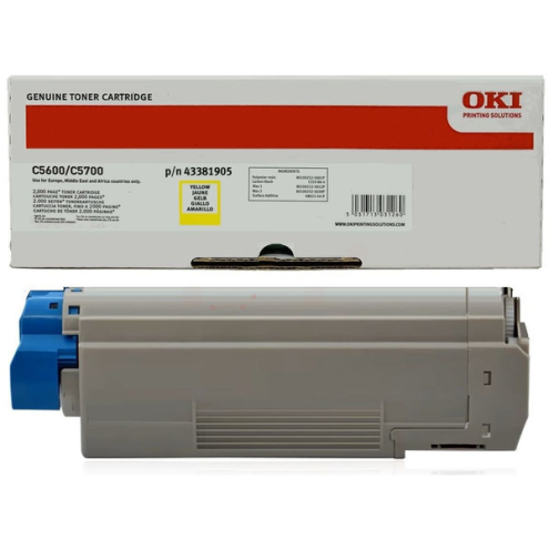 ORIGINAL OKI 43381905 Toner gelb 2.000 Seiten/5%