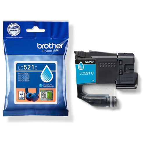ORIGINAL BROTHER LC521C Tintenpatrone cyan 500 Seiten