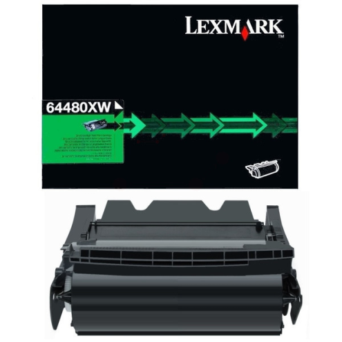 ORIGINAL LEXMARK 64480XW Tonerkartusche schwarz extra High-Capacity remanufactured 32.000 Seiten/5%