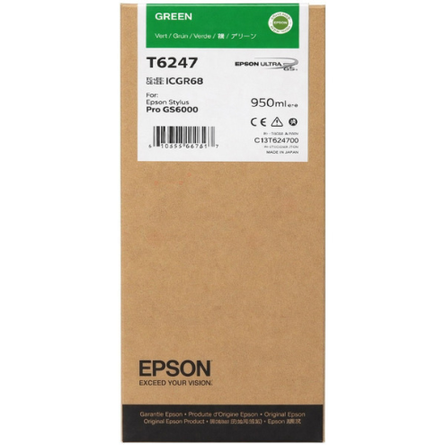 ORIGINAL EPSON T6247 Tintenpatrone gr?n 950,00 ml (C 13 T 624700)