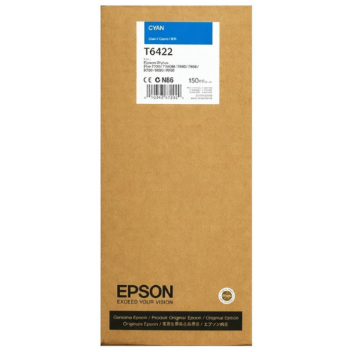 ORIGINAL EPSON T6422 Tintenpatrone cyan 150,00 ml (C 13 T 642200)