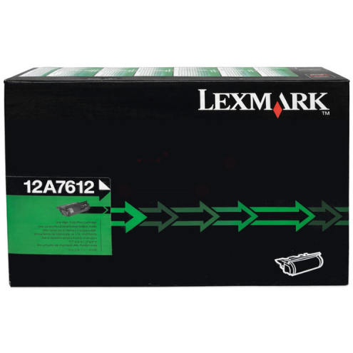 ORIGINAL LEXMARK 12A7612 Tonerkartusche schwarz High-Capacity remanufactured 21.000 Seiten/5%