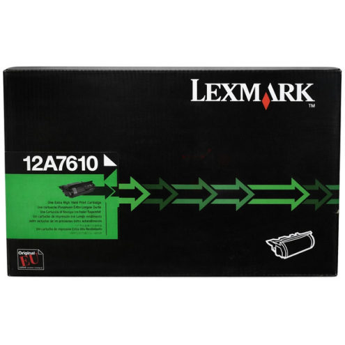 ORIGINAL LEXMARK 12A7610 Tonerkartusche schwarz extra High-Capacity remanufactured 32.000 Seiten/5%