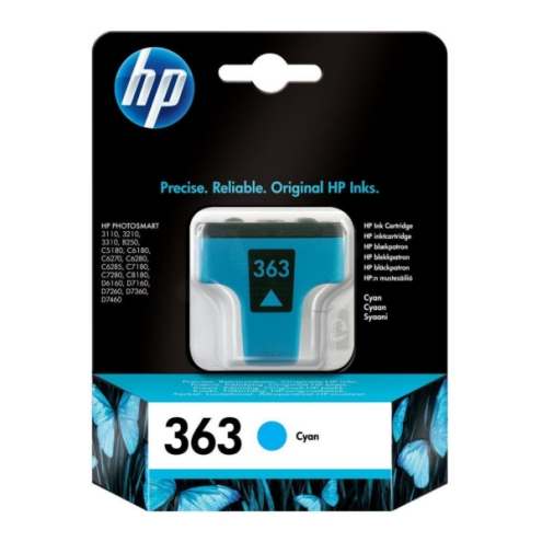 ORIGINAL HP 363 Tintenpatrone cyan 410 Seiten, 4,00 ml (C 8771 EE)