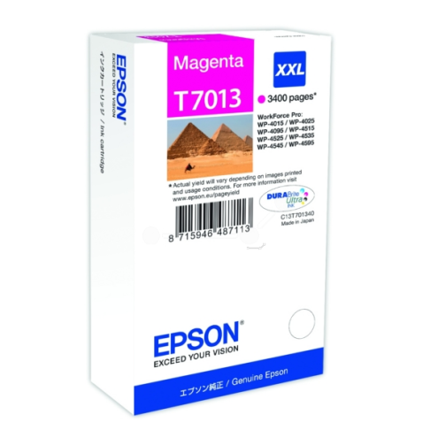 ORIGINAL EPSON T7013 Tintenpatrone magenta XXL 3.400 Seiten, 34,20 ml (C 13 T 70134010)