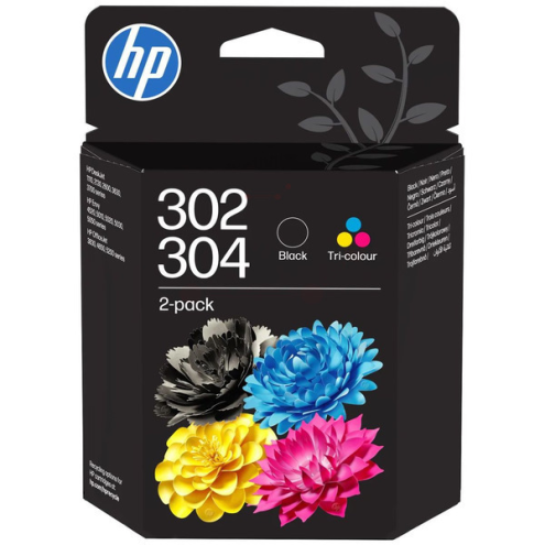 ORIGINAL HP 302304 Druckkopfpatrone Multipack schwarz + color 120pg + 100pg (B82L1AE)
