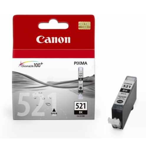 ORIGINAL CANON CLI521BK Tintenpatrone schwarz Foto 1.250 Seiten, 9,00 ml (2933 B 001)