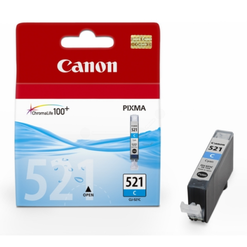 ORIGINAL CANON CLI521C Tintenpatrone cyan 448 Seiten, 9,00 ml (2934 B 001)
