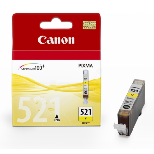 ORIGINAL CANON CLI521Y Tintenpatrone gelb 477 Seiten, 9,00 ml (2936 B 001)