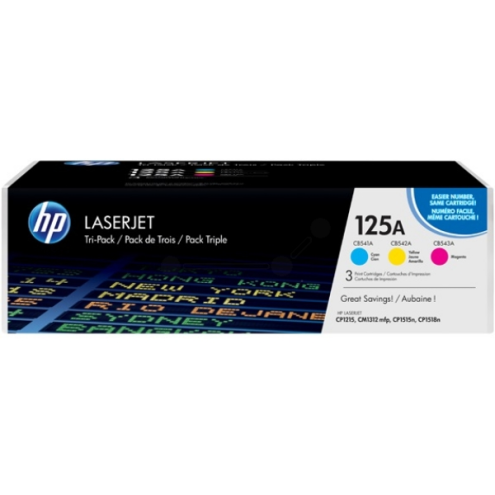 ORIGINAL HP 125A Tonerkartusche MultiPack C,M,Y 1.400 Seiten, VE=3 (CF 373 AM)