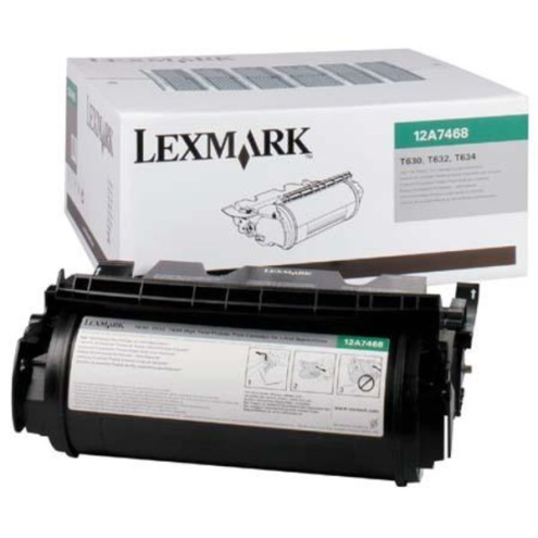 ORIGINAL LEXMARK 12A7632 Tonerkartusche schwarz return program f?r Etiketten recycelt 21.000 Seiten
