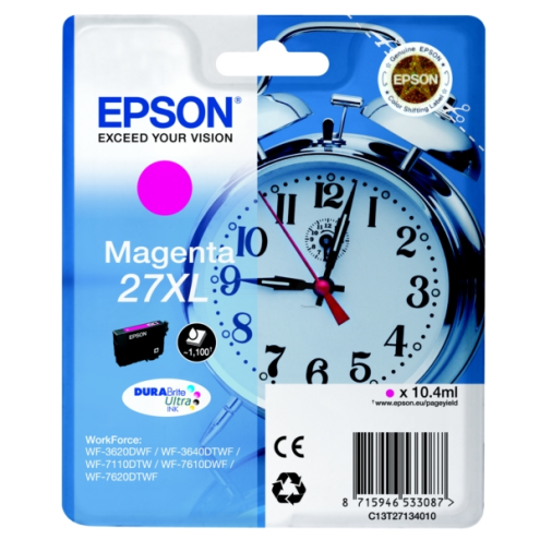 ORIGINAL EPSON 27XL Tintenpatrone magenta High-Capacity 1.100 Seiten, 10,40 ml (C 13 T 27134010)