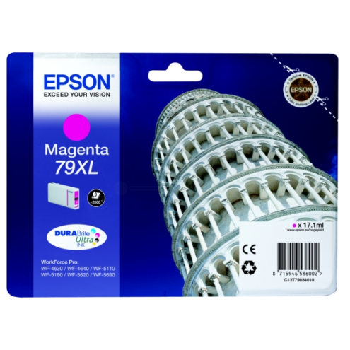 ORIGINAL EPSON 79XL Tintenpatrone magenta High-Capacity 2.000 Seiten, 17,10 ml (C 13 T 79034010)