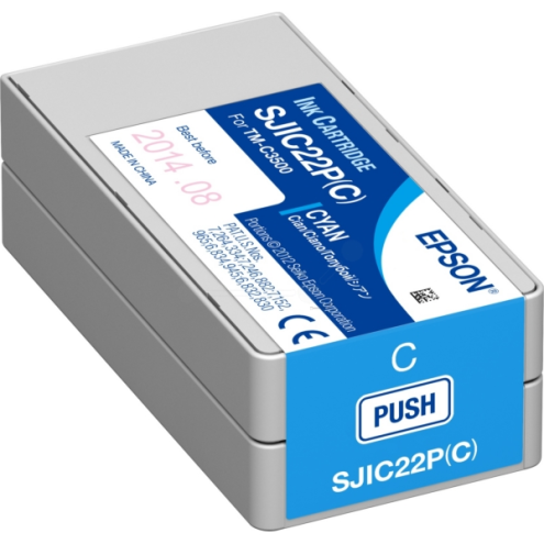 ORIGINAL EPSON SJIC22PC Tintenpatrone cyan 32,50 ml (C 33 S0 20602)
