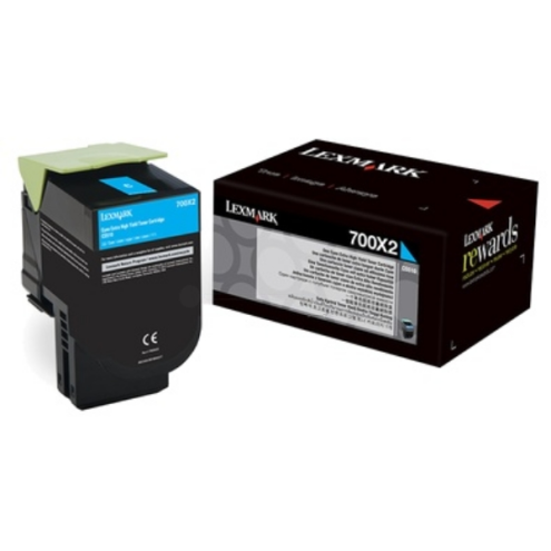 ORIGINAL LEXMARK 700X2 Toner-Kit cyan 4.000 Seiten (70C0X20)