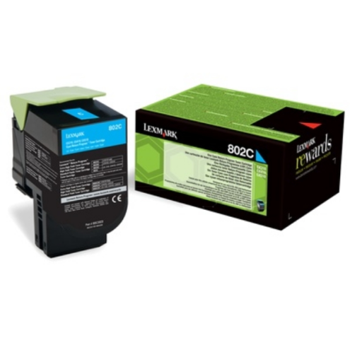 ORIGINAL LEXMARK 802CE Toner-Kit cyan corporate 1.000 Seiten (80C20CE)