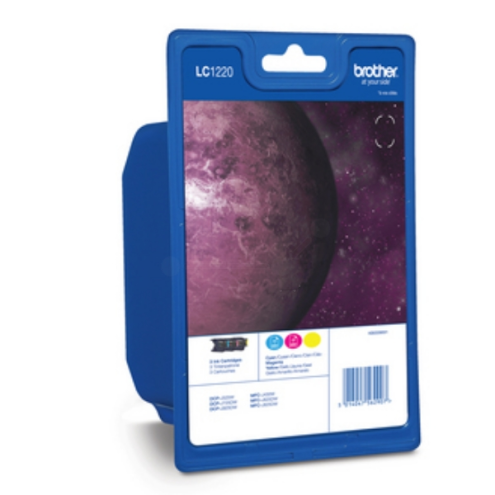 ORIGINAL BROTHER LC1220RBWBPDR Tintenpatrone MultiPack C,M,Y 300 Seiten, VE=3