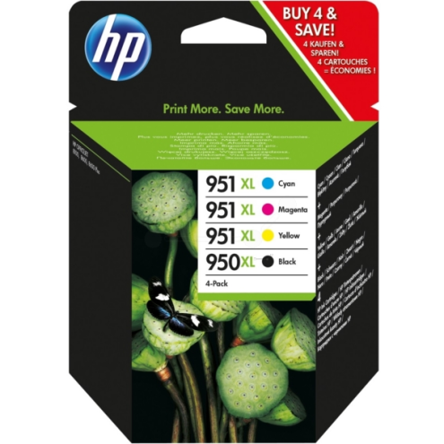 ORIGINAL HP 950XL951XL Tintenpatrone MultiPack Bk,C,M,Y 2300pg + 3x1500 pg (C2P43AE)
