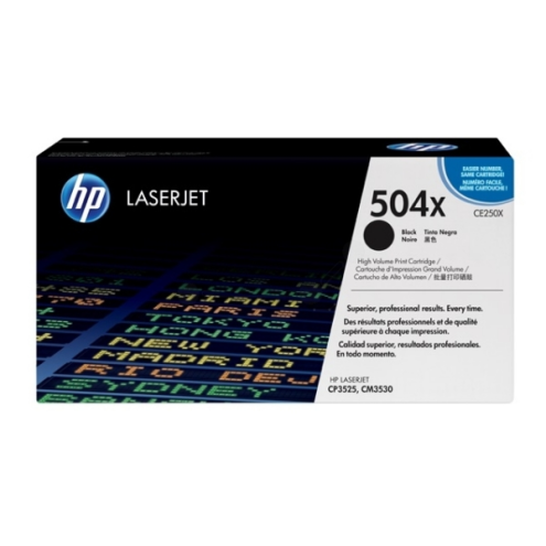 ORIGINAL HP 504X Tonerkartusche schwarz High-Capacity 10.500 Seiten (CE 250 X)