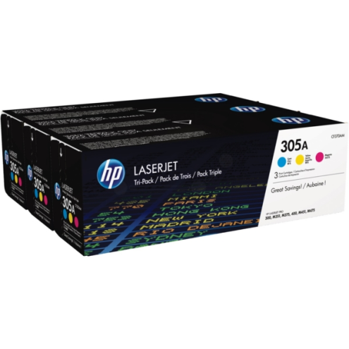 ORIGINAL HP 305A Tonerkartusche MultiPack C,M,Y 2.600 Seiten, VE=3 (CF 370 AM)